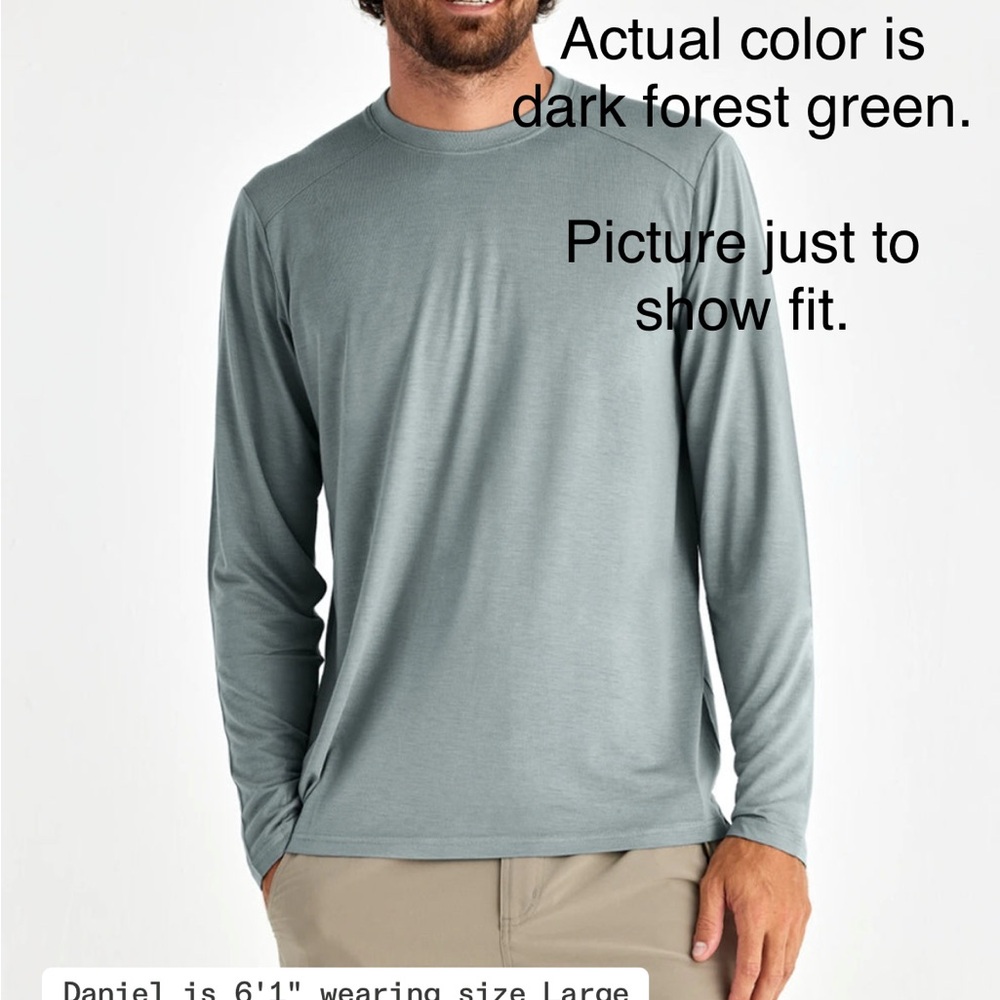 Free Fly Apparel Dark Forest Green Long Sleeve Tee